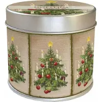 Sköna Ting Vonna-kaars in blik, kerstthema, afbeelding van een kerstboom