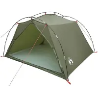 vidaXL Tunneltent 4-persoons Olijfgroen 185T Polyester met PU Coating