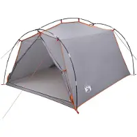 vidaXL Tunneltent 2-persoons Grijs en Oranje