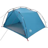 vidaXL Tunneltent 4-persoons Blauw 185T Polyester met PU Coating