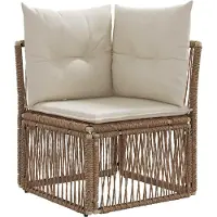 vidaXL Tuinbank Set 11 pcs Beige poly rattan