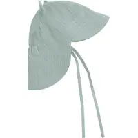 Huttelihut - Kid's Summer Hat Ears Muslin - Hoed 50 cm - 12-24 Months, grijs/turkoois