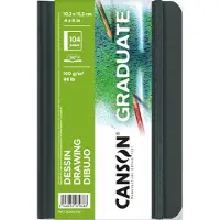 Canson schetsboek GRADUATE DRAWING, 216 x 279 mm, zwart 52 vellen, wit papier 160 g/m², hardcover met (216 x 279 mm)