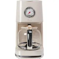 BIKITCHEN nostalgia 150 Koffiezetapparaat Crèmewit (glanzend) Capaciteit koppen: 12 Glazen kan, Warmhoudfunctie