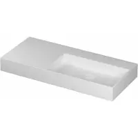 Ink United Wastafel 100x45cm Keramiek - Rechts - Zonder Kraangat - Mat Wit - 8718835165086 - Rechthoekig - Wastafels, Meubelwastafels