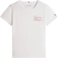 Tommy Hilfiger T-shirt met tekst - wit Meisjes Katoen Ronde hals Tekst - maat 116