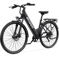 ONESPORT Elektrische Fiets OT12 - 468Wh/13Ah Accu - 100 km Actieradius - 27.5 Inch Wielen - Shimano 7 Versnellingen - Mechanische Schijfremmen - Ijzeren Frame - Elektrische Stadsfiets - Wit
