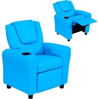 HOMCOM Kinderbank - Tot 150 kg - 62x56x69 cm - Blauw