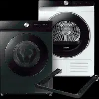 Samsung Ww11db7b94gbu3 Bespoke 7000-serie + Dv90dg6845lku3 Stapelkit Skk-ssv Wasmachine Droger Bundel