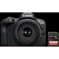 Canon Eos R100 + Rf-s 18-45mm 64 Gb Sd Kaart Hybride Camera