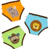 Zoocchini set van 3 oefenbroekjes - Organic katoen - Safari - Jongens - 3-4 jaar