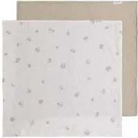 Babys Only Hydrofiele doek Tender beige/clover - 115x115 - 2-pack