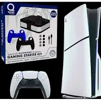 Sony Playstation 5 Spelconsole - Disc Edition Slim Version 1 Tb + Qware PS5 Gaming Starter Kit Gaming Bundel