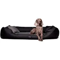 Tierlando Orthopedisch hondenbed NESTOR | Duurzaam Oxford 2000D DUO | Extra stevig, zwart - Afmetingen: 110x90 cm