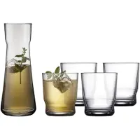 Lyngby Glas Karafset Glas Lissabon Clear 1 L (5-delig)