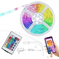 Briloner Leuchten WIFI - LED-strip 5m - via TUYA App en afstandsbediening werkbaar - Wifi vorr IOS en Android - RGB - bruikbaar met Amazon Echo en Google Home