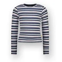 Vingino T-shirt Basic stripe top Meisje Blauw 116