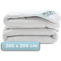 HUSH. Living HUSH Living - Synthetisch dekbed - 4 seizoenen - 200x200 cm - 200 gsm + 300 gsm hoogwaardige polyestervezel - met bevestiginglusjes - zacht en licht