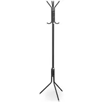 Relaxdays kapstok staand - 8 haken - metaal - 169 x 40 x 48 cm - hal - zwart