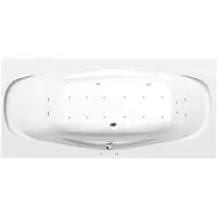 Polysan Garda Whirlpoolbad, 190x90x44cm, Active Hydro-Air, chroom