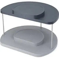 SmartaSaker - CupboardStore Organizer Draaiplateau Dubbel - Polypropyleen - Grijs
