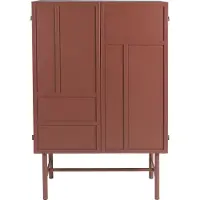 Housecraft living Davis Kast Metaal Bruin| Rood