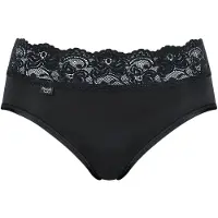 Sloggi Romance Dames Midi slip met kant - Zwart - Maat 42
