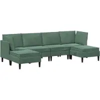 vidaXL Woonkamer Meubelset 6 st Zeegroen Fluweel