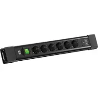 Bachmann CONNECTUS, 6x CEE7/3, 1x schakelaar, 1x USB-C/C, 45W, lengte 2,0 meter, CEE7/7, zwart