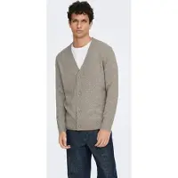 Only & Sons Gebreid vest 'ONSRAY' donkerbeige