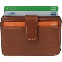 Tony Perotti Furbo EVO RFID leren Pasjeshouder met bankbiljet- en kleingeld vak - Donkerbruin