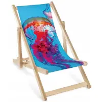 AllBags Houten kinderligstoel met Medusa print - Verstelbare rugleuning