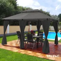 Swing&Harmonie LED - Paviljoen 3x4m Minzo. Tuinpaviljoen, zonnepaviljoen, tuintent, designpaviljoen