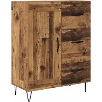 vidaXL Highboard Oud Hout 69,5 x 34 x 180 cm Bewerkt hout