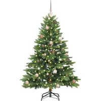 vidaXL Kunstkerstboom met 150 LED met standaard Groen 150 cm PE en PVC