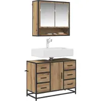 vidaXL Badkamermeubel Set 2 st Artisan Eiken 80 x 33 x 60 cm