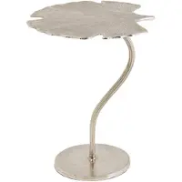 Invicta Decoratieve bijzettafel GINKGO LEAF 45cm zilver handgemaakt metaal - 41790