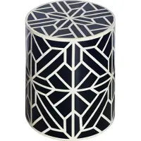Invicta Bone Inleg Bijzettafel HARMONY NATURE 45cm Rond Zwart Wit Ingelegd Arts & Crafts - 43661
