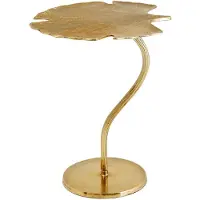 Invicta Decoratieve bijzettafel GINKGO LEAF 45cm goud handgemaakt metaal - 41789
