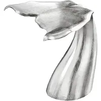 Invicta Design Bijzettafel WILDLIFE Whale Fin 60cm zilver metaal handgemaakt - 44842
