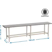 Simonlocker Desmontadas Metalen Bank 475x1500x320 Mm