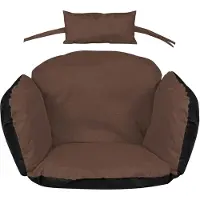 AIO Factory Tuinkussen 112x113 cm voor hangstoel ooievaarsnest waterdicht bruin