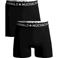 Muchachomalo Boxershort Men Solid Black (2-Delig)-M