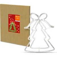 Ledvance Kerstverlichting "Kerstboom", decoratieve kerstverlichting voor binnen en buiten, geschikt als raamsilhouet of tuinverlichting, groen, rood. Beschermingsklasse IP65, 470mm x 640mm x 13mm