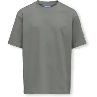Only & Sons JUNIOR T-shirt donkergrijs Jongens Katoen Ronde hals Effen - maat 134/140