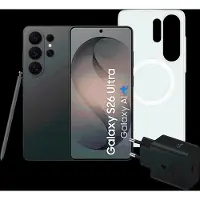 Samsung Galaxy S26 Ultra - 5g 256 Gb Zwart + 45w Adapter Clear Magnet Case Smartphone Bundel
