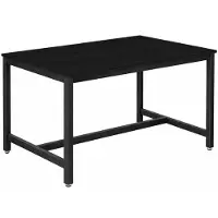 Hoppa! Vintage Ijzeren Eettafel | Zwart | Ijzer | 120 x 68 x 75 cm (B x D x H)