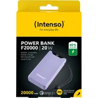 Intenso Power Bank F20000 purple Powerbank 20000 mAh Quick Charge 3.0, USB PD 3.0, PPS LiPo USB-C, USB-A Violet Statusweergave