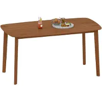 HOMCOM Eettafel Grenenhout 150L x 80B x 76H cm Bruin