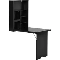 HOMCOM Wall Mounted Desk MDF 94,5L x 60B x 147H cm Schwarz